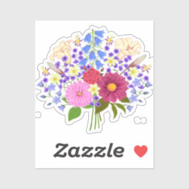 Adesivo Personalizado de Buquê de Flores
