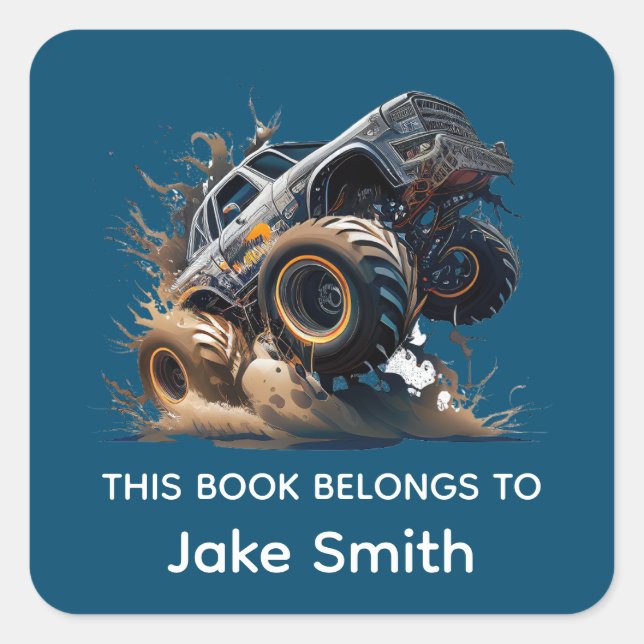 Adesivo personalizado de caminhão monstro para cri (Frente)