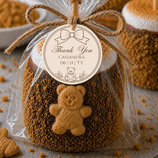 Adesivo Personalizado de Chá de Bebê com Urso de P