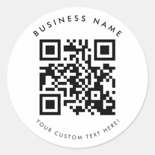 Adesivo Personalizado de Código QR Redondo