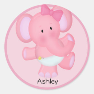 Adesivo personalizado de elefante para bebês