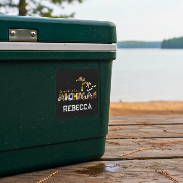 Adesivo personalizado de espíritos dos Excelentes  (ersonalized Great Lakes Michigan Spirits Sticker)