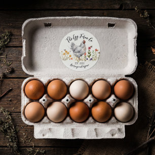 Adesivo personalizado de fazenda aquarela Logotipo