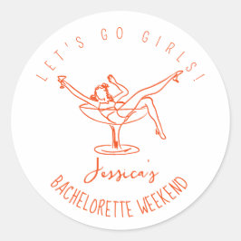 Adesivo personalizado de festa de solteira