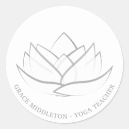 Adesivo Personalizado de Flor de Lotus Simples e Elegante