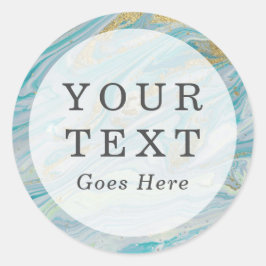 Adesivo Personalizado de Geodo Agato de Turquesa e Marble 