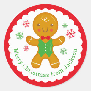 Adesivo personalizado de gingerbread