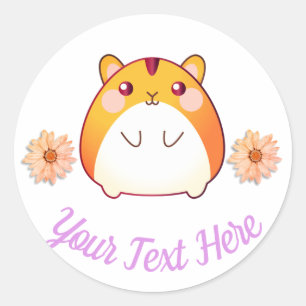 Adesivo Personalizado de Hamster Kawaii