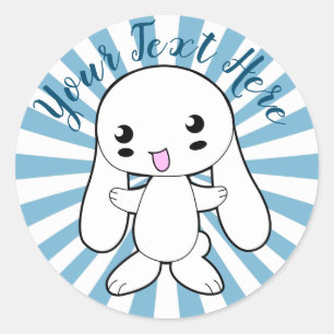 Adesivo Personalizado de Hug do Coelhinho Kawaii