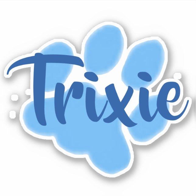 Adesivo personalizado de impressão digital azul (Frente)