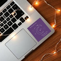 Adesivo Personalizado de Laptop Lua e Estrelas Cel