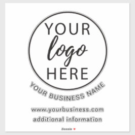 Adesivo personalizado de logotipo de negócios simp