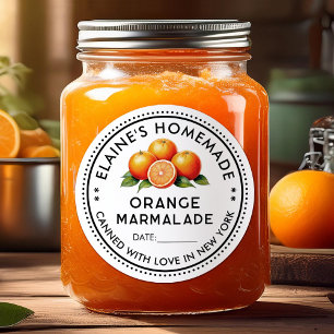 Adesivo personalizado de marmelada de laranja com