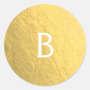 Adesivo Personalizado de Monograma Moderno Elegante de Fol