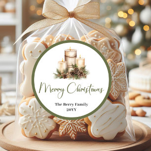 Adesivo Personalizado de Natal Boho Neutro com Nom