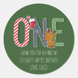 Adesivo Personalizado de Natal e Aniversário de 1