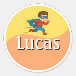 Adesivo Personalizado de Nome de Super-Herói para