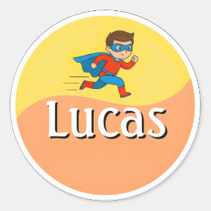 Adesivo Personalizado de Nome de Super-Herói para