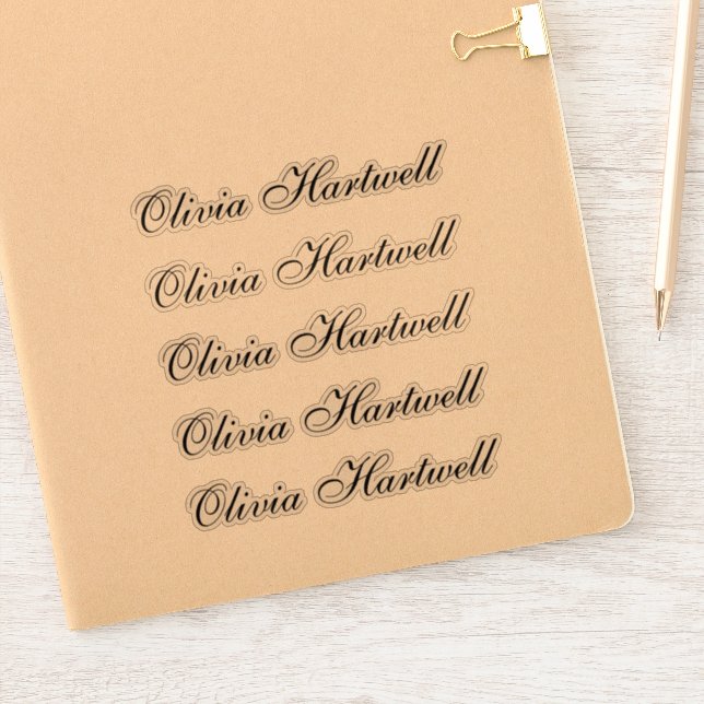 Adesivo Personalizado de Nome em Vinil (Notebook)