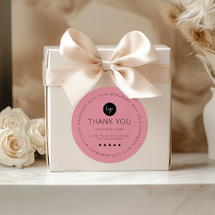 Adesivo Personalizado De Rosa Dusty Obrigado Vestir O Logo