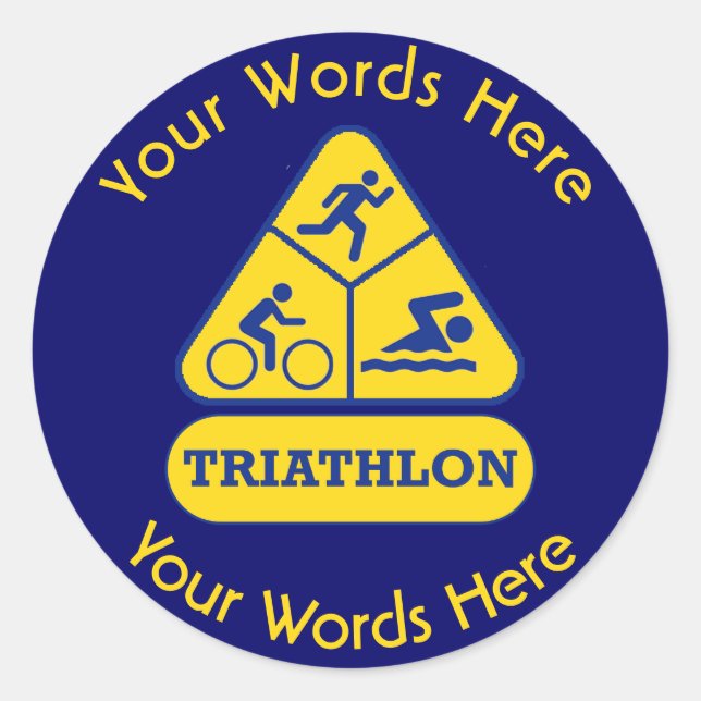 Adesivo Personalizado de Triathlon (Frente)
