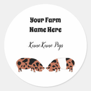 Adesivo personalizado do KuneKune Pig