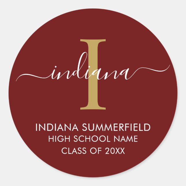 Adesivo Personalizado do Partido do Formando Moderno 2025  (Frente)