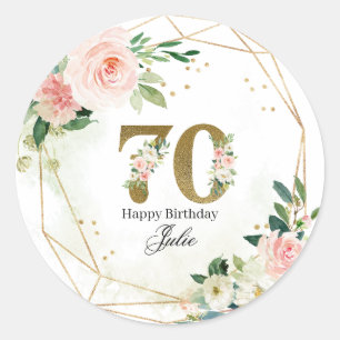 Adesivo Personalizado Dourado & Floral Custom 70º