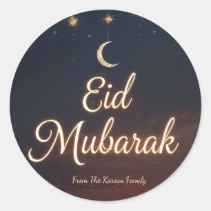 Adesivo Personalizado Eid Mubarak Muçulmano