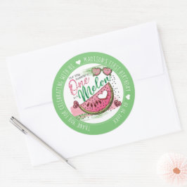 Adesivo Personalizado Em Uma Festa de aniversário De Melão
