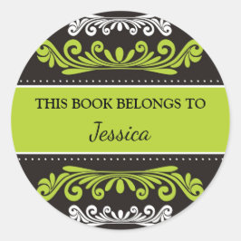 Adesivo Personalizado Este Livro Pertence Ao Verde