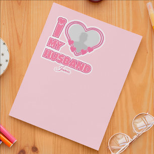 Adesivo Personalizado Eu Amo Meu Marido - Adicionar Fotogr