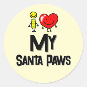 Adesivo Personalizado Eu Amo Meu Papai Noel Patinhas Cacho