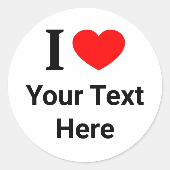Adesivo Personalizado Eu ❤️ EU AMO EU ADORO (Frente)