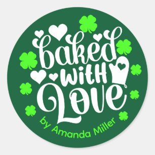 Adesivo Personalizado Feito Com Amor Baking Irlandês