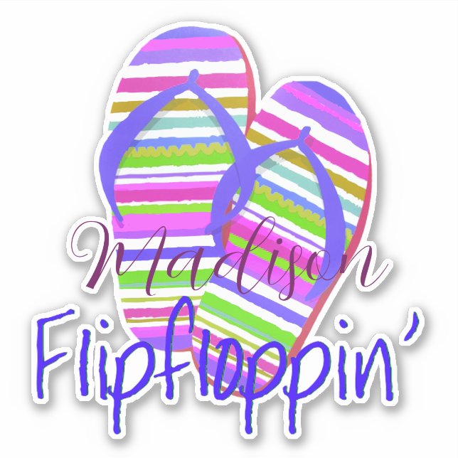 Adesivo personalizado flip floppin ' (Frente)