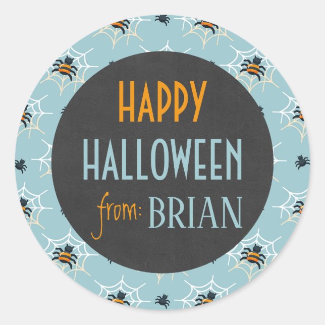 Adesivo Personalizado Fofo para o Halloween (Frente)