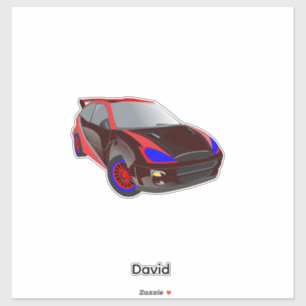 Adesivo Personalizado Foto Nome Vermelho Minimalista 