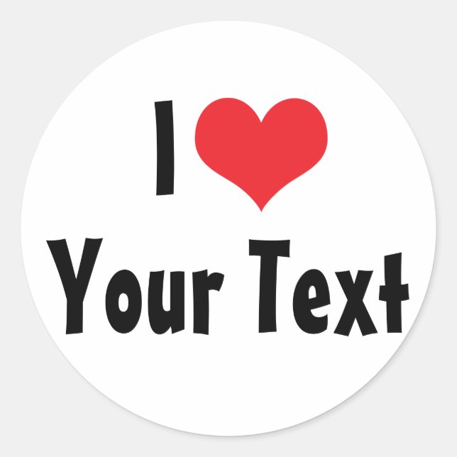 Adesivo Personalizado I Love Sticker (Frente)