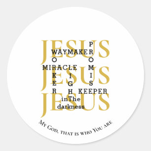 Adesivo Personalizado JESUS Waymaker Christian