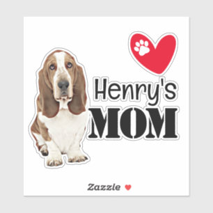 Adesivo Personalizado Mãe do Basset Hound