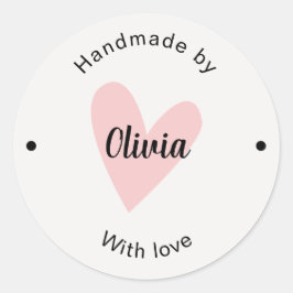 Adesivo Personalizado Marca Simples Bege Fofo