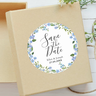Adesivo Personalizado Minimalista Floral Casamento Salve A