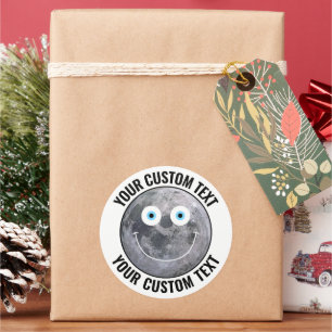 Adesivo Personalizado na Lua Personalizado Face Feliz 3"