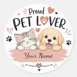 Adesivo Personalizado Namorados de Animais de Esti