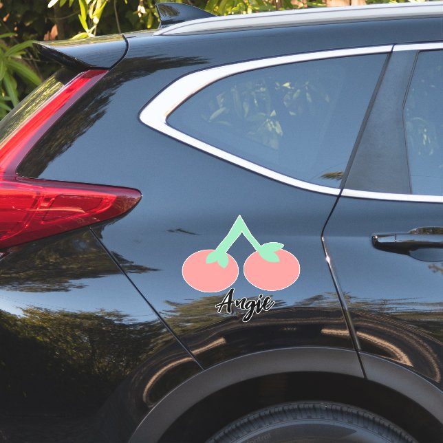 Adesivo Personalizado Nome Cereja (Lado do carro)