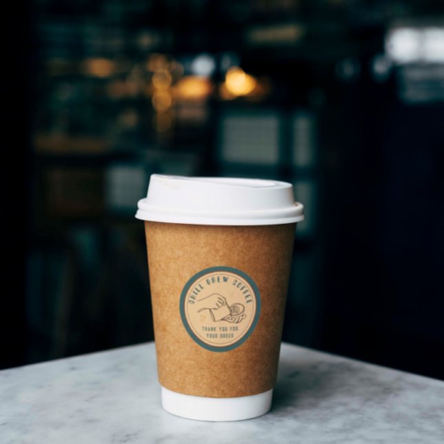 Adesivo Personalizado Obrigado Inicialização de Negócios d (Criador carregado)