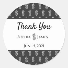 Adesivo Personalizado Obrigado, Pinheiros Minimalistas