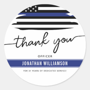 Adesivo Personalizado Obrigado Policial Presente