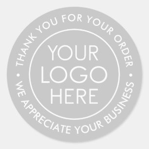Adesivo Personalizado Obrigado Vestido com Logotipo